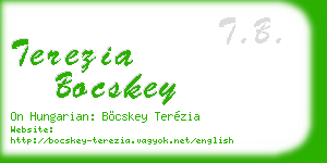 terezia bocskey business card