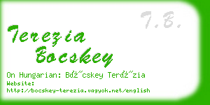 terezia bocskey business card